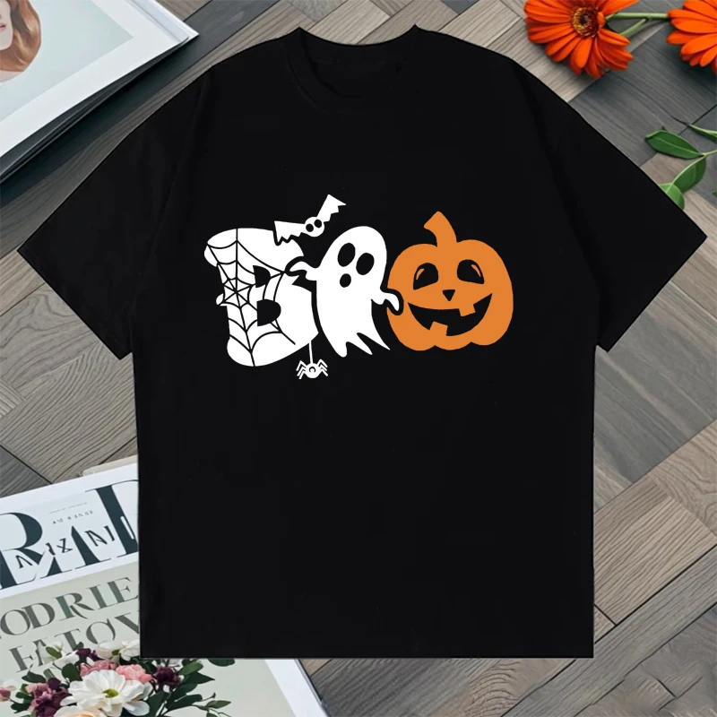

Hot Sale Halloween T-shirt Cotton Oversized t-shirt Round Neck Fashion Streetwear for All Seasons Summer Men Women Unisex Tops