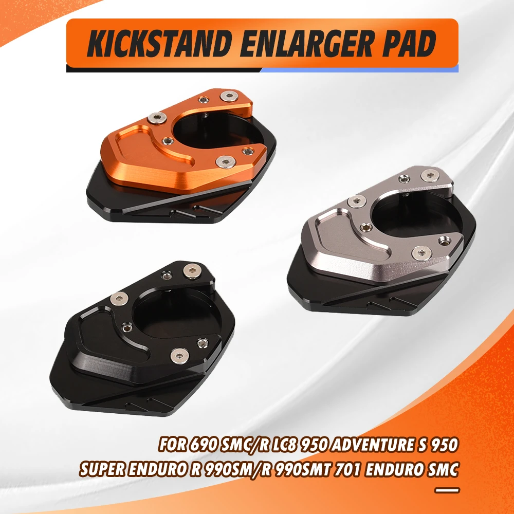 

For 690 SMC/R LC8 950 Adventure S 950 Super Enduro R 990SM/R 990SMT 701 Enduro SMC Foot Side Stand Extension Pad Support Plate