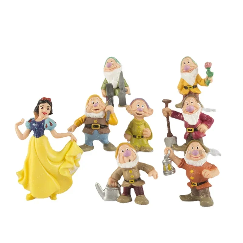 DSN Princess Snow White Action Figure The Seven Dwarfs Anime Figures Dolls Toys Cake Wedding Decoration Birthday Gifts