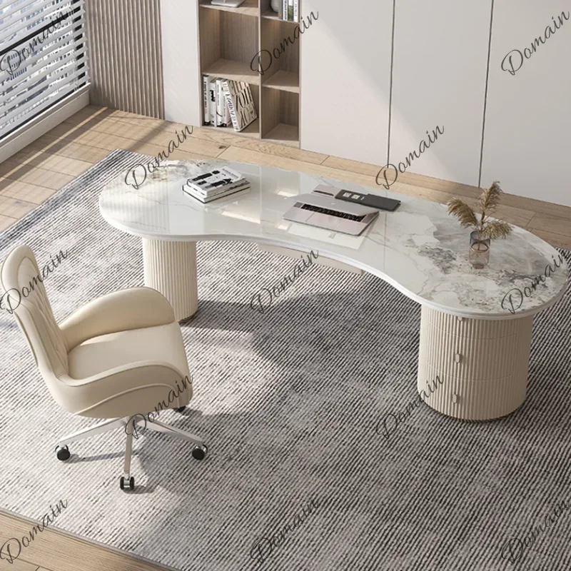 XX Minimalist Sintered Stone Computer Desk Writing Desk Beauty Salon Medical Beauty Consultation Reception Desk Office Furniture