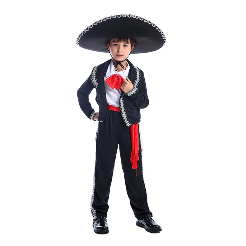 Mexico Dance Tradition Mariachi Amigo Cosplay Anime Halloween Kostuum Kid Fancy Optreden Dress Festival Carnaval Party Maskerade