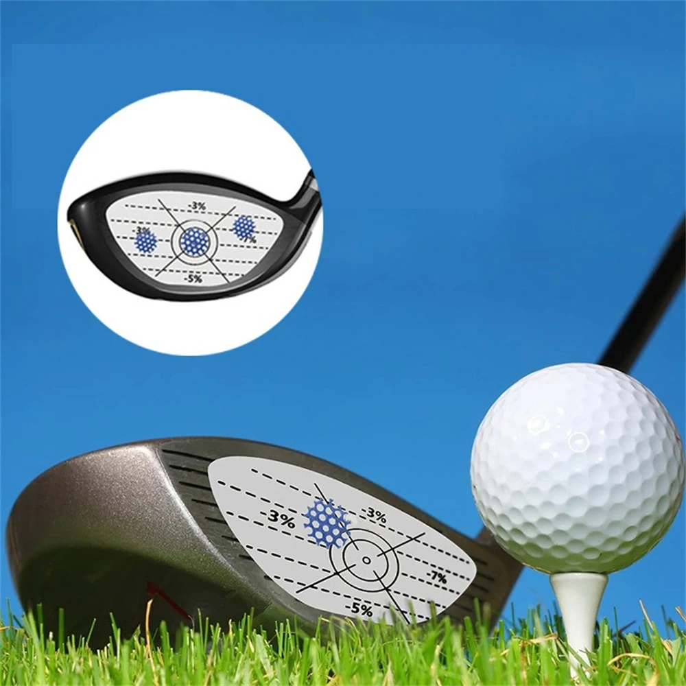 

50 Pcs/set Golf Impact Stickers, Swing Impact Mark Blue Reaction Sticker, for Putter Iron Club and Wooden Club, THANKSLEE