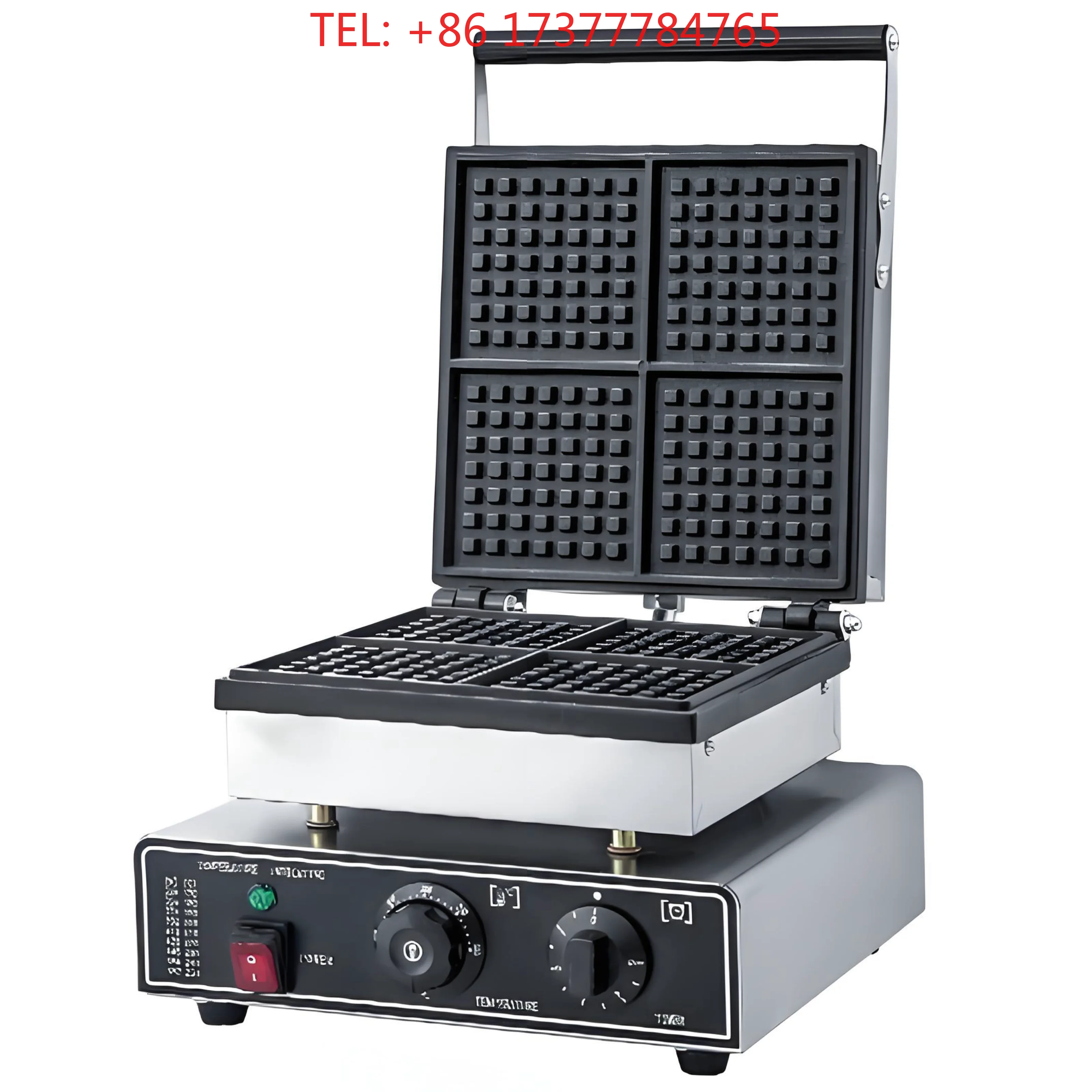 Food tools New Factory Cum Commercial Belgian Waffle Maker Single-panel 4-Sheet Portable High Productivity Machine