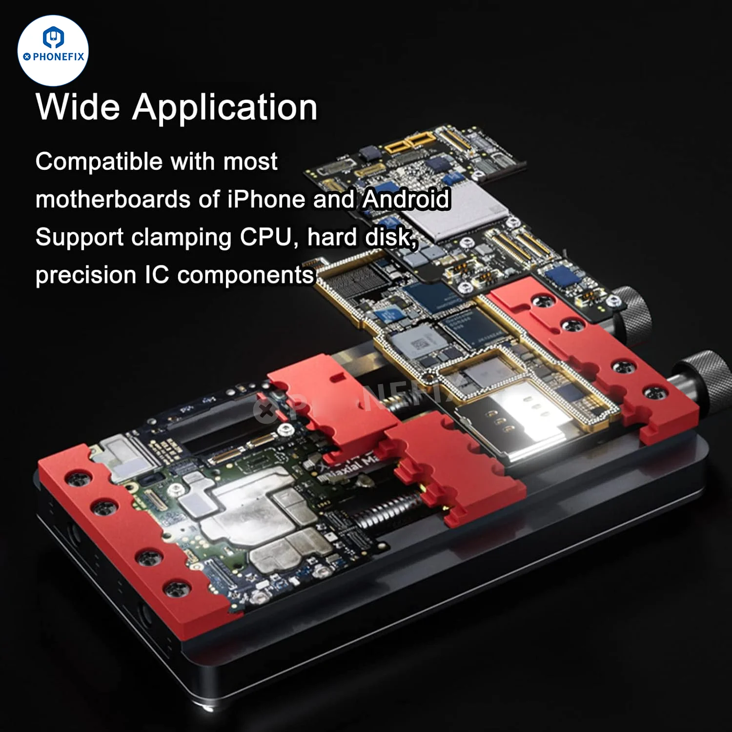 MECHANIK MR6AIR uniwersalny dwuosiowy uchwyt PCB oprawa narzędzie do mocowania płyty głównej telefonu dla IPhone Samsung IC Chip naprawa lutowania — zdjęcie 7