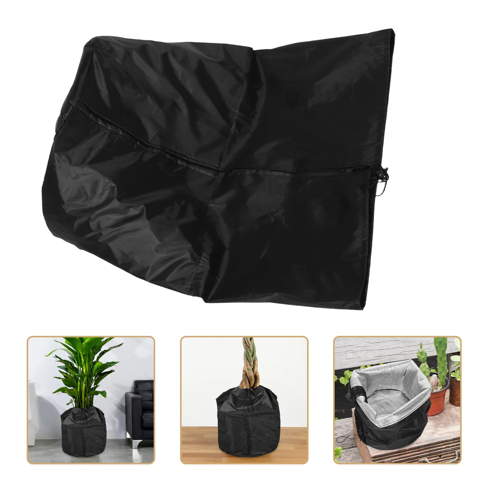 

Plant Insulation Cover Black Oxford Cloth Winter Blanket Flower Pot Protection Frost Proof Reusable Outdoor Gardening Heater