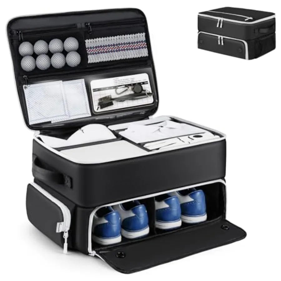 

Golf Trunk Organizer Golf Accessories for Men/Women to Storage Stuff and Gear Cool Gifts for Golfers Dad Him/Her Birthday or Fa