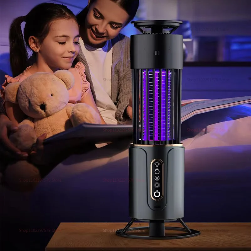 2025 قاتل الماموس الكهربائي القاتل مصباح في الهواء الطلق الحشرات فخ التخييم USB قابلة للشحن علة صاعق يطير طارد مع الموقت للداخلية