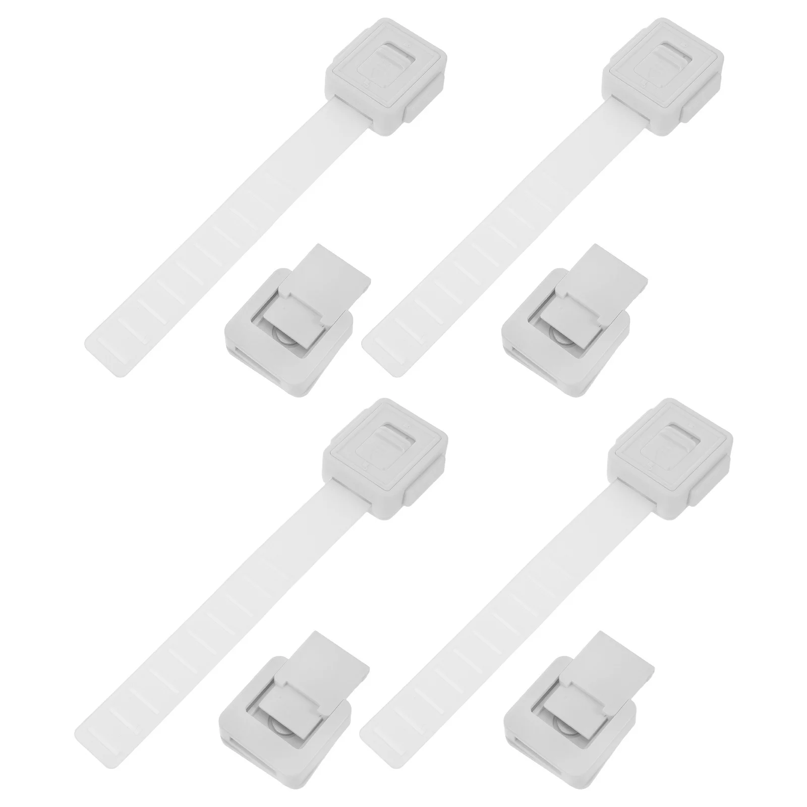 

4Pcs Safety Cabinet Locks White Childproof Drawer Latches Durable Proof Cupboard Locks for Protection