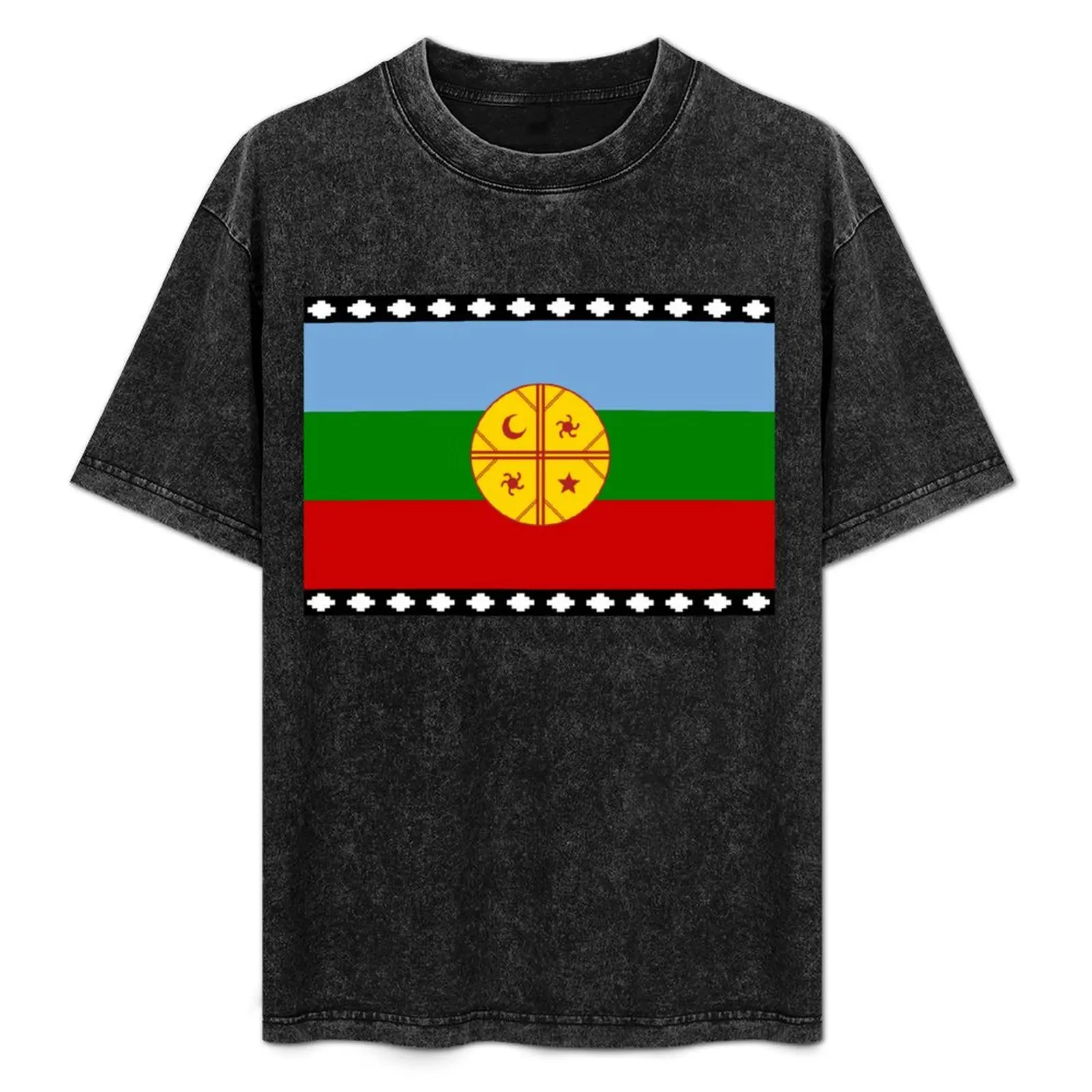 

Flag of the Mapuches T-Shirt Big Size Simple T-Shirt
