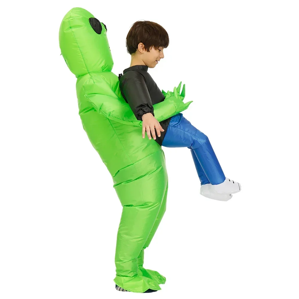 Disfraz de alienígena de Anime para adultos y niños, disfraz inflable, divertido, para fiesta de Halloween, Cosplay para hombre y mujer