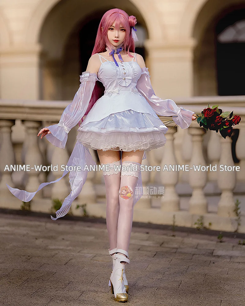 Gra NIKKE bogini zwycięstwa Dorothy Cosplay kostiumy biała spódnica księżniczki sukienki akcesoria koronkowe Anime Lolita pończochy