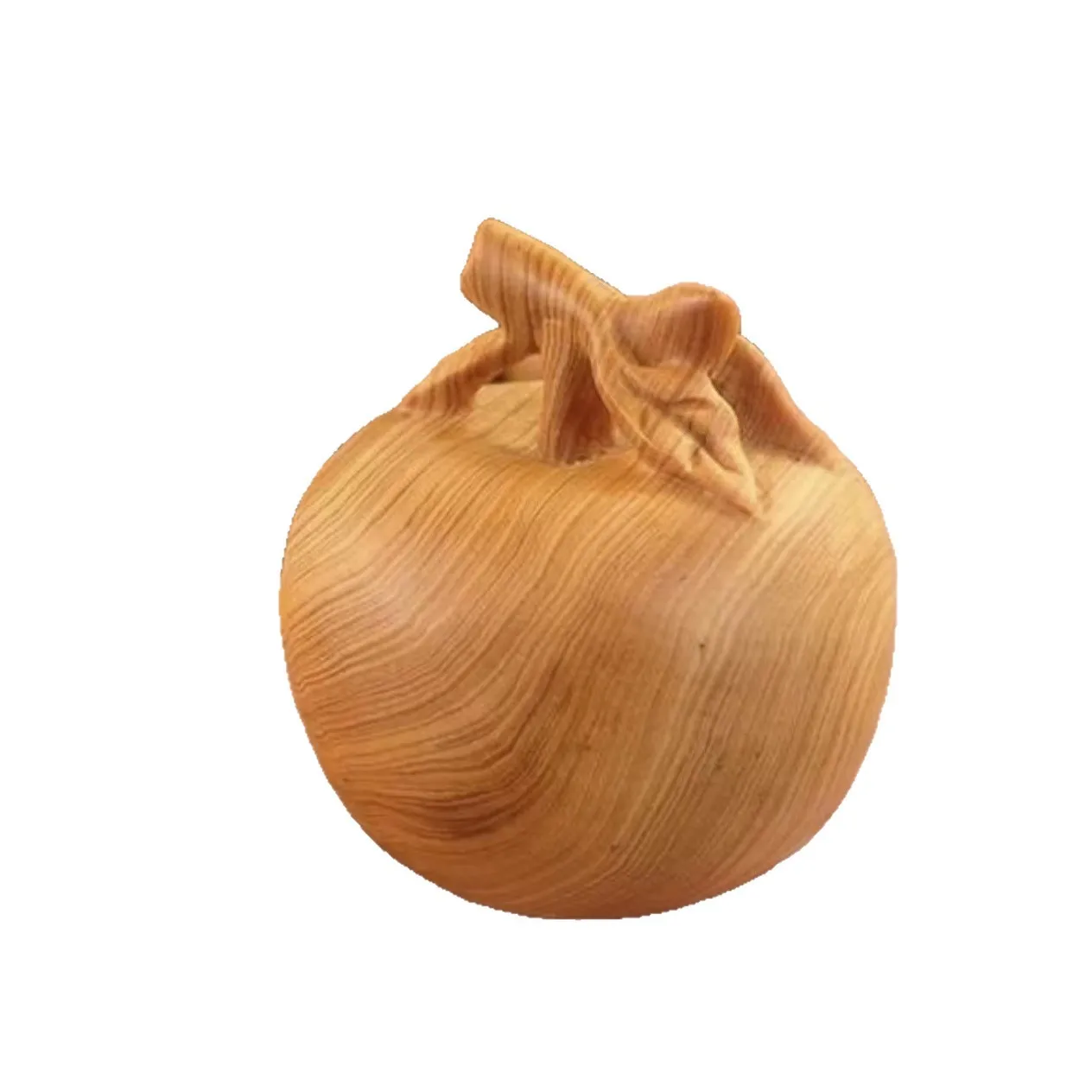 Hand‑Carved Apple Figurine, Solid Wood Fruit‑Shape Hand Piece, Pocket Worry Craft, Home Living‑Room Desktop Small Ornament