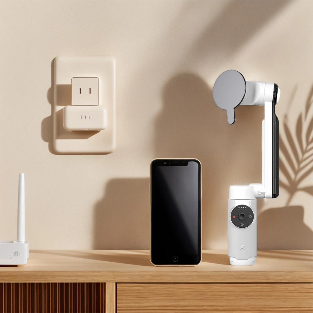 حامل حلقة مغناطيسية من سبائك الألومنيوم مثبت أفقي لوحة محول مغناطيسي عالمية لكاميرا Insta360 Flow/Flow Pro الرياضية