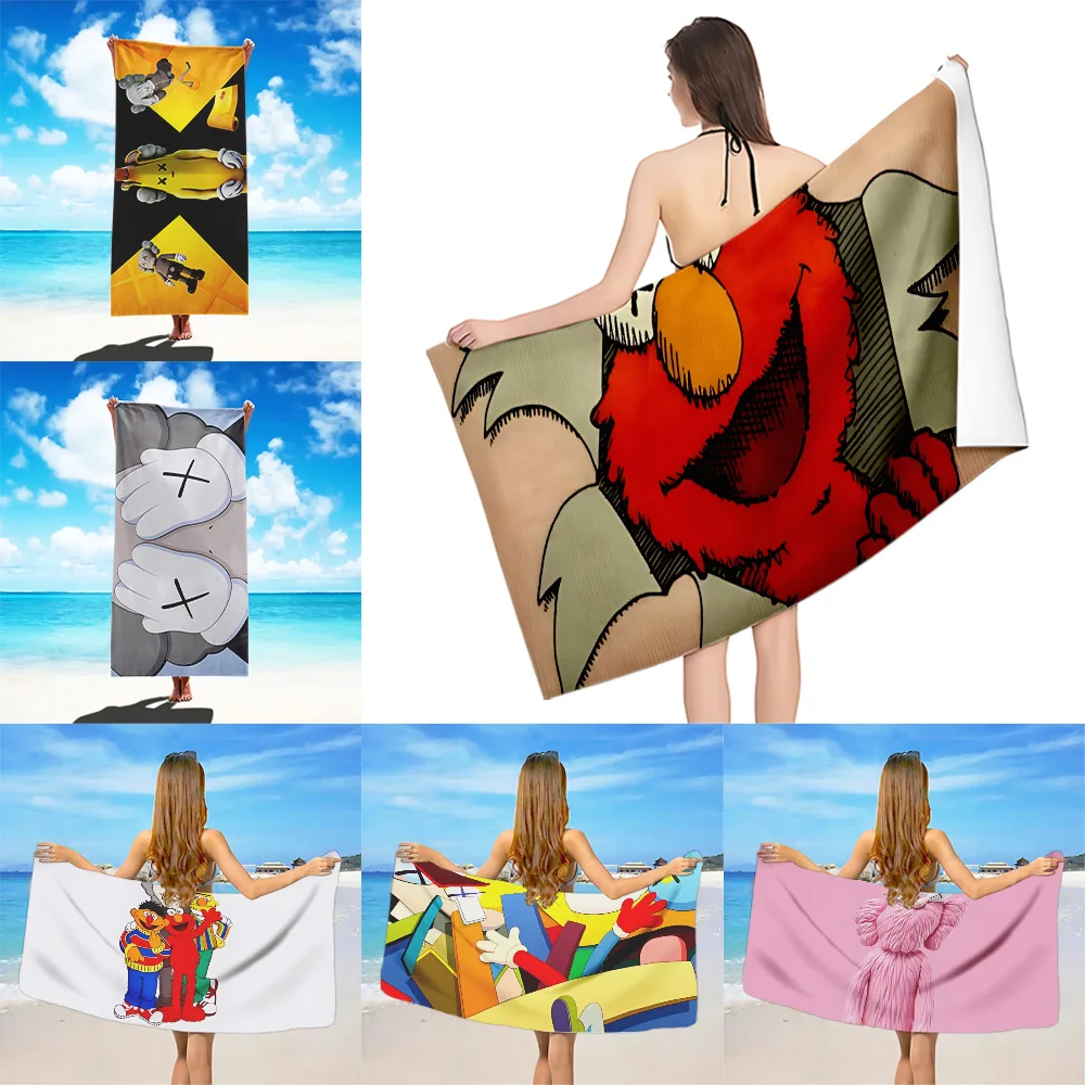 

Cartoon A-kaws Beach Towel Microfiber Sand Free Quick Dry Soft Sandproof Pool Towels Gift for Women Travel Gym Shower Camping