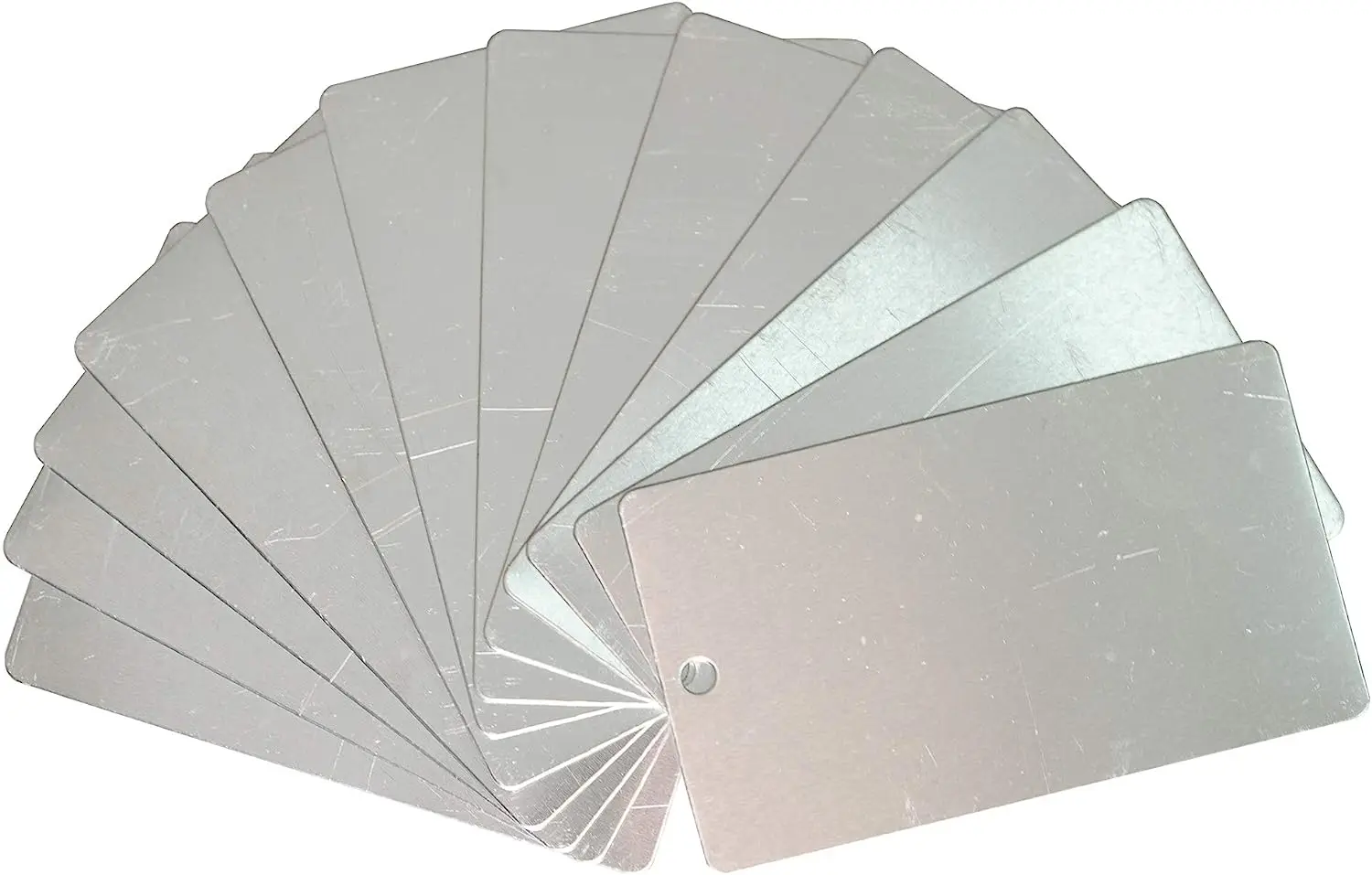 Size 6cm x 3cm Small Blank Silver Aluminum Tag Metal Plate Labels Thickness 0.5mm