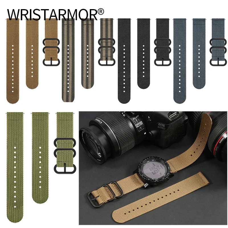 

Quick Release Premium Nylon Watchband Strap 20mm 22mm 24mm Men's Extension Smart Wristband Washable Replacement Strap Bracelet