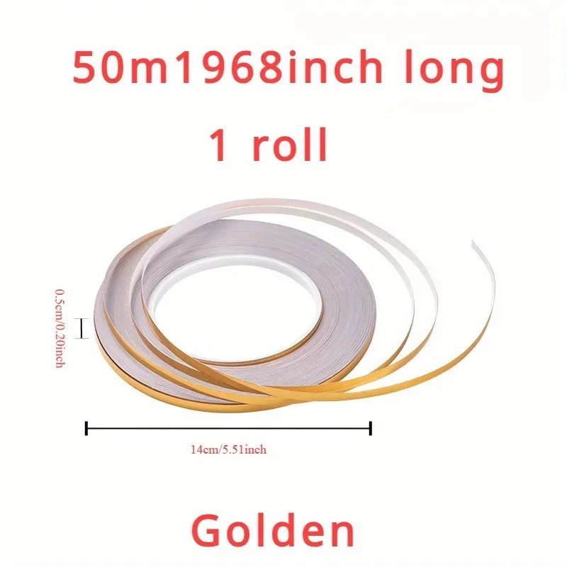 الشريط الذهبي سيراميك بلاط الأرضيات التماس ختم الشريط سقف الجص خط الجمال حافة خط ذاتية اللصق خزانة باب الخزانة #2