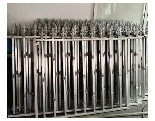 Wrought Iron Fence Outdoor New Carved WPC Fence Panel Aluminum Post Windproof Design