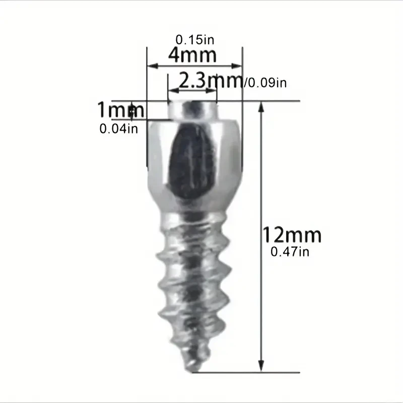 100-20pcs Car Tire Studs Anti-Slip Screws Nails Auto Motorcycle Bike Truck Off-road Tyre Anti-ice Spikes Snow Shoes Sole Cleats