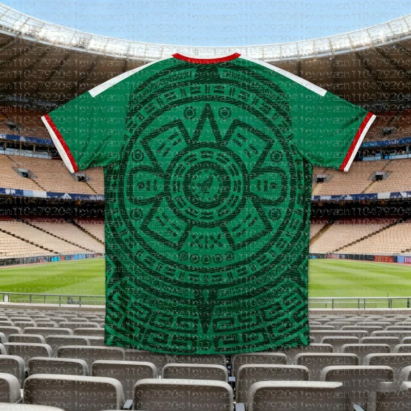 Nueva camiseta de local de México 2025-2026 # 9 Raul # 11 Jimenez Player Fan Versión Camiseta de fútbol de secado rápido de manga corta