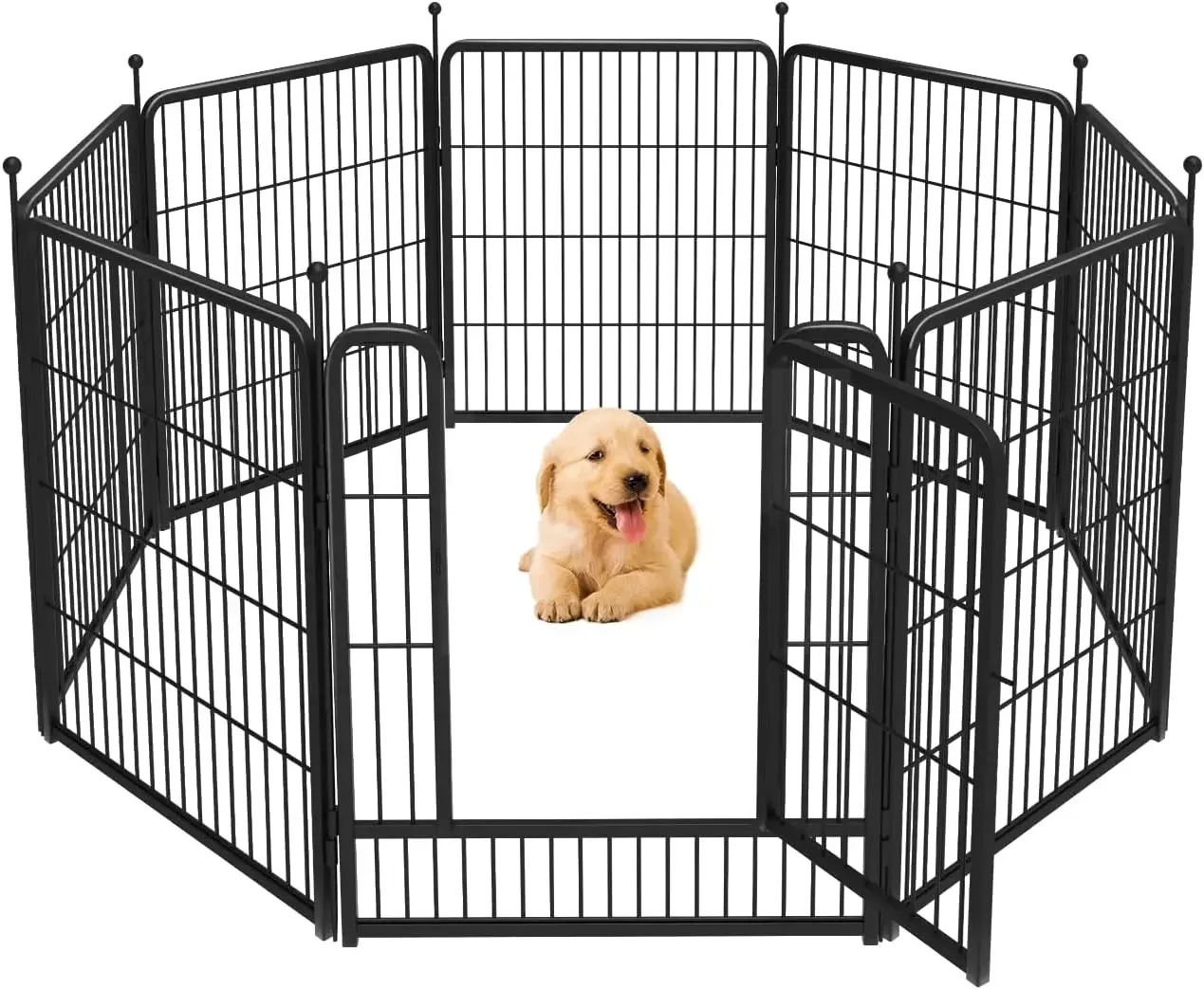 Rollick Dog Playpen for Yard, RV Camping│Patented, 32 inch 8 Panels