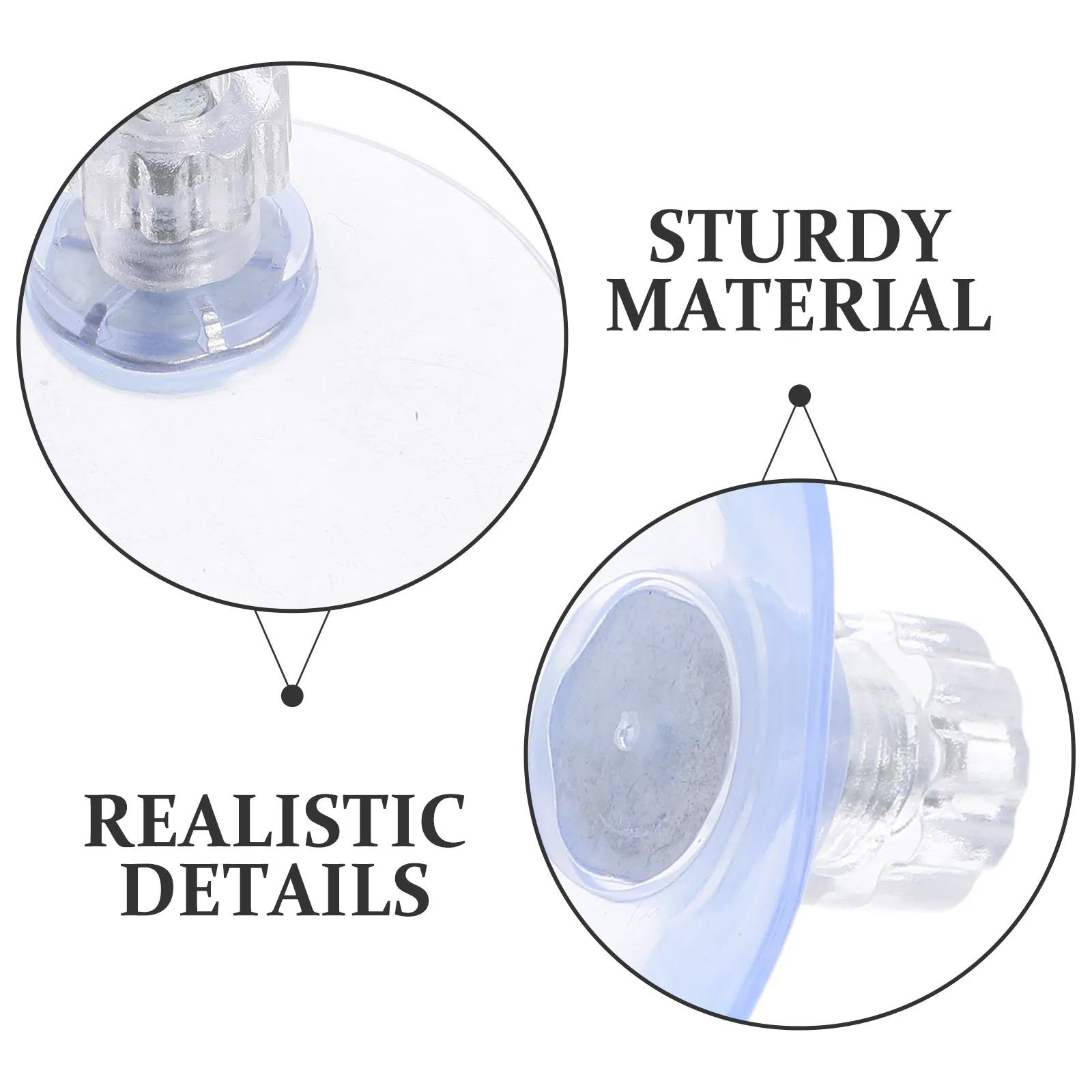 20Pcs Transparent Suction Cups with Screws Stainless Steel Nut Secure Adhesion Clear Screw Suction Pads for Glass Table Window