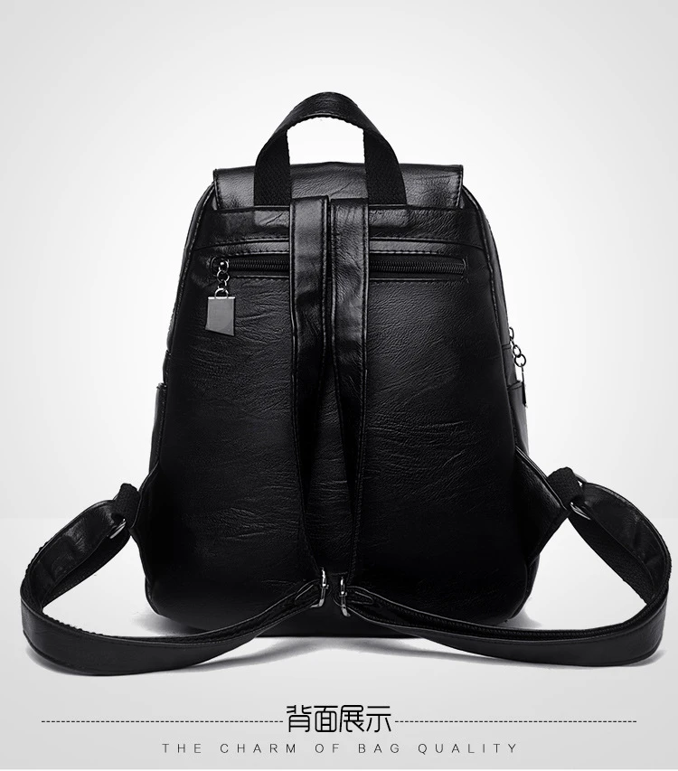 2025 Summer New Fashionable Women's Breathable, Waterproof, Anti Theft, Soft Leather Fashionable Large Capacity Women's Backpack