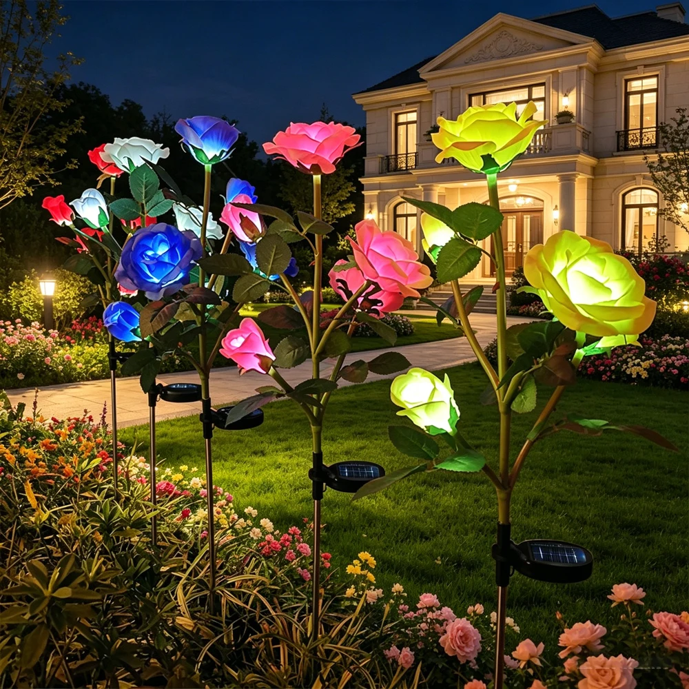 lampada-solar-de-jardim-com-5-cabecas-em-forma-de-rosa-disponivel-em-cinco-cores-usada-para-decoracao-de-jardim-e-natal