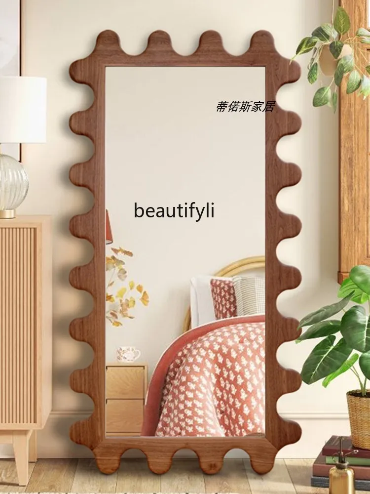 Neoclassical Floor Mirror Art Home Dressing Household Coat and Cap Full-Length Wall-Mounted Personality Full-Length Mirror