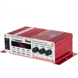 12V Mini Small Home Bluetooth Power Amplifier Plug-in Card U Disk FM Radio Car Hifi Small Power Amplifier Family