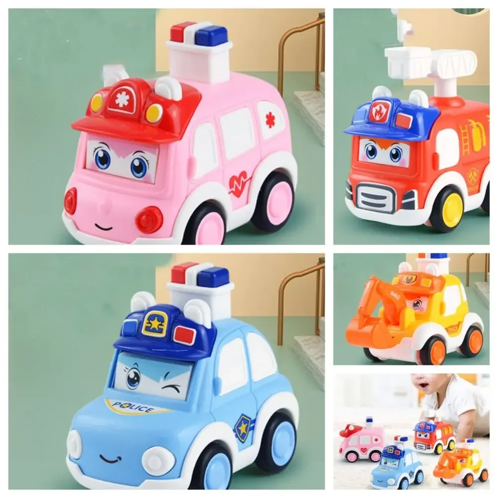 

Fire Truck Press and Go Car Toy Funny Vehicle Pull Back Wind-up Cars Toys Plastic Police Car Push and Go Cars Baby