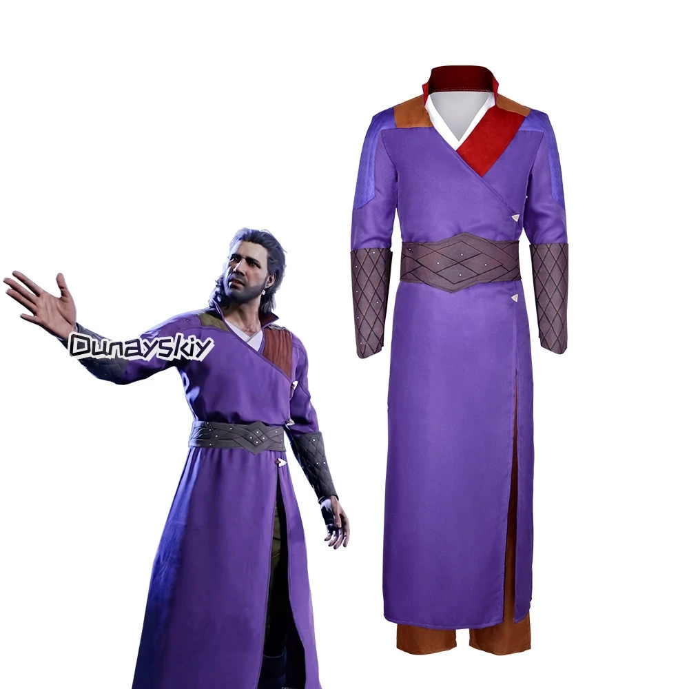 

Gale Косплей π로윈 의상 Тренч Фиолетовый халат Мужская игра Baldur Ролевая игра Мужская униформа Ворота Хэллоуин Рождество Карнавал Полный комплект