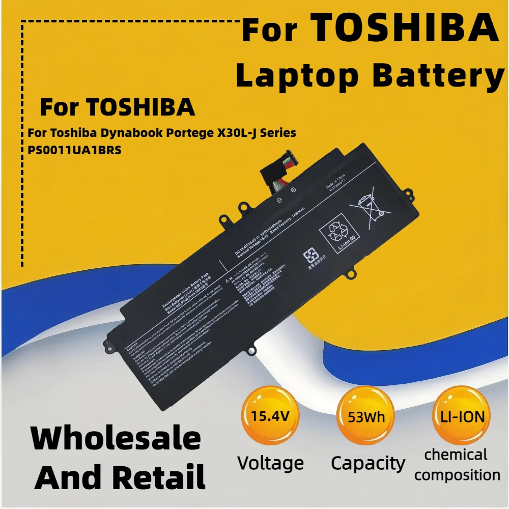 FRLESUI Battery PS0011UA1BRS  For Toshiba Dynabook Portege X30L-J PCR12U PCR10A-009003 PCR10L-13L01 PCR10T-04N00X Laptop Battery