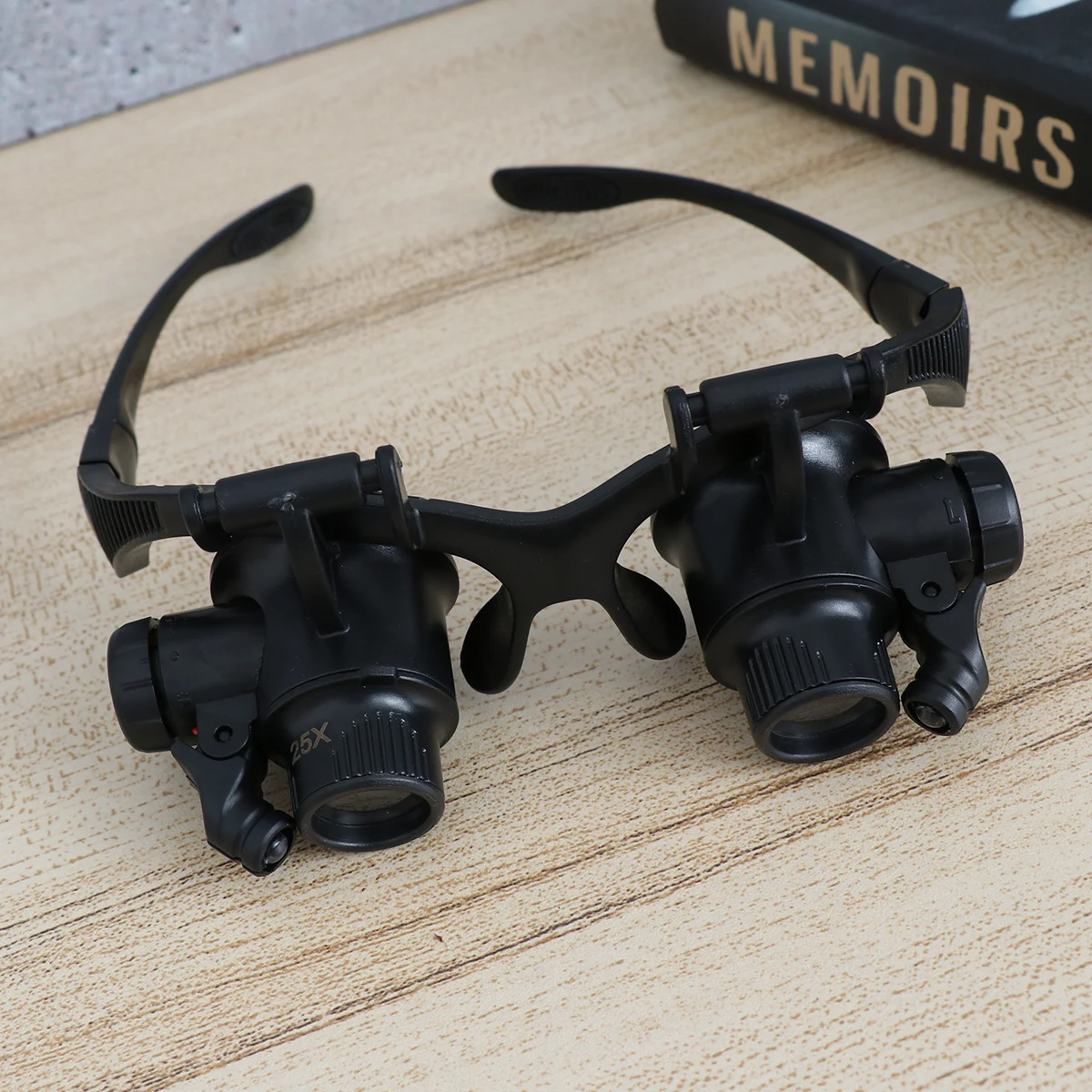 

4 Pcs Double Eye Loupe 4 Replaceable Lenses Jewelry Repair Watchmaking Stable Headband Portable for Engraving