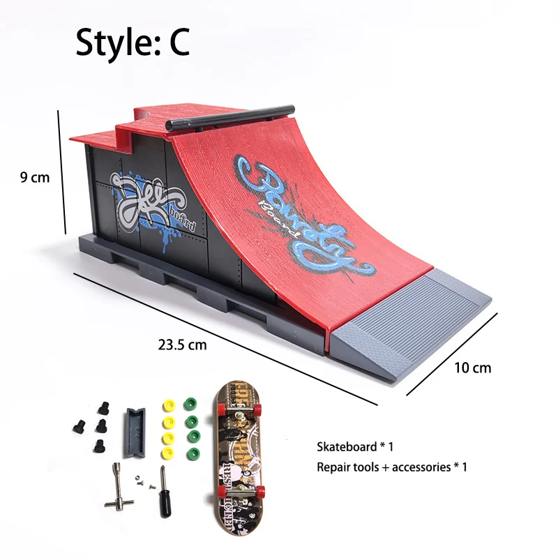 DIY Finger Skateboard Scene Venue Combination Sets Skate Park Ramp Parts Professional Tech Deck Novelty Toys Gift For Kids Child - view 6