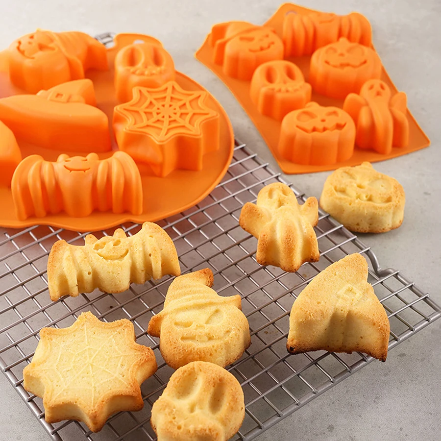 قوالب سلسلة الهالوين الكرتونية المصنوعة من السيليكون، قوالب كعكة صينية الخبز ذات درجة الحرارة العالية، أدوات الخبز.