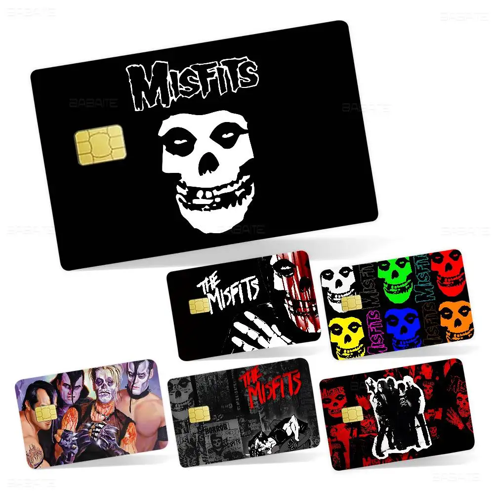 Classic Punk Band The M-Misfits 2024 Anime Cartoon Skin Stickers Film Tape Case for Big Credit Debit Card Front Side