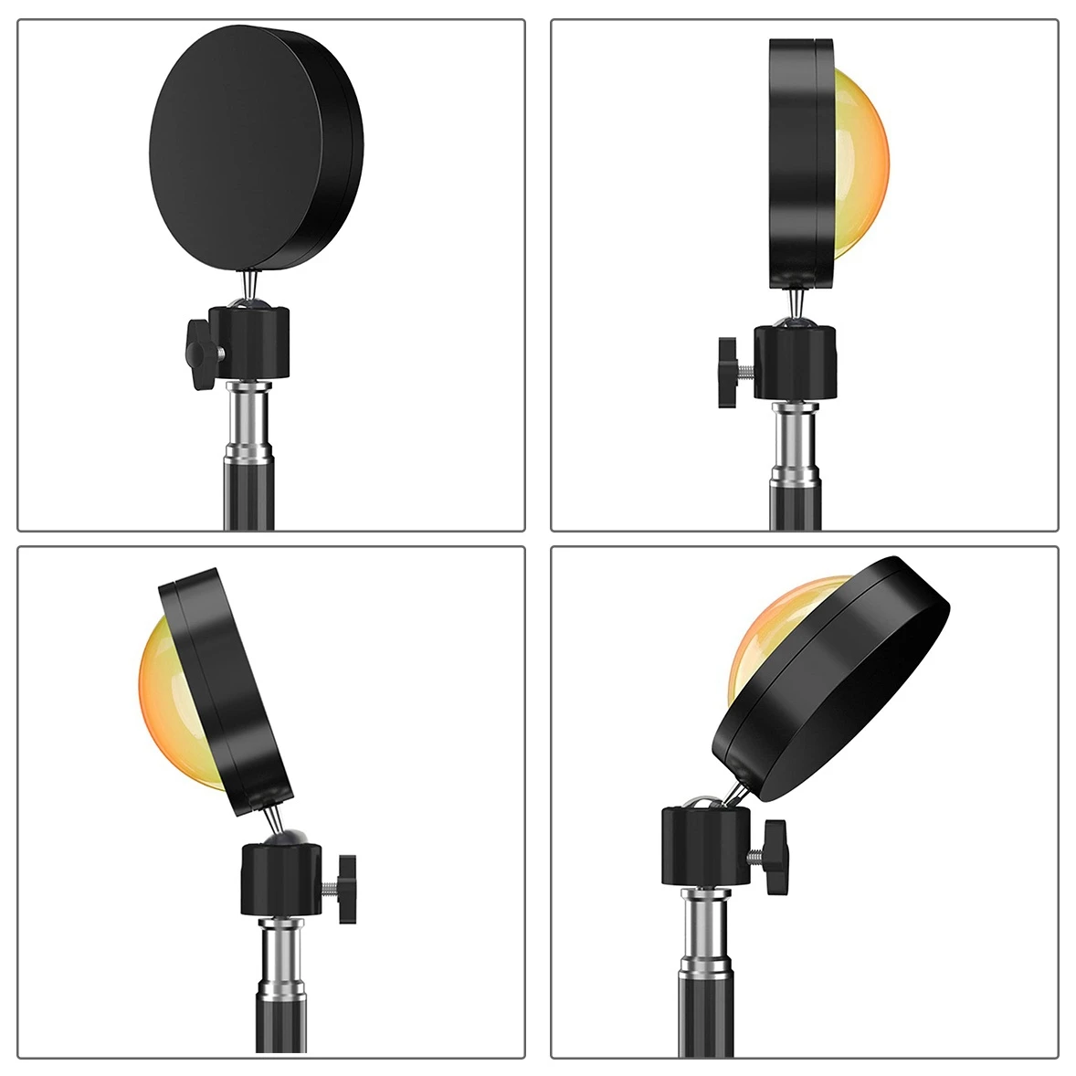 ABLU-プロジェクション雰囲気ランプ LED ナイトライト、USB プロジェクター 360 度回転写真撮影ランプ ホームルームスタジオ用