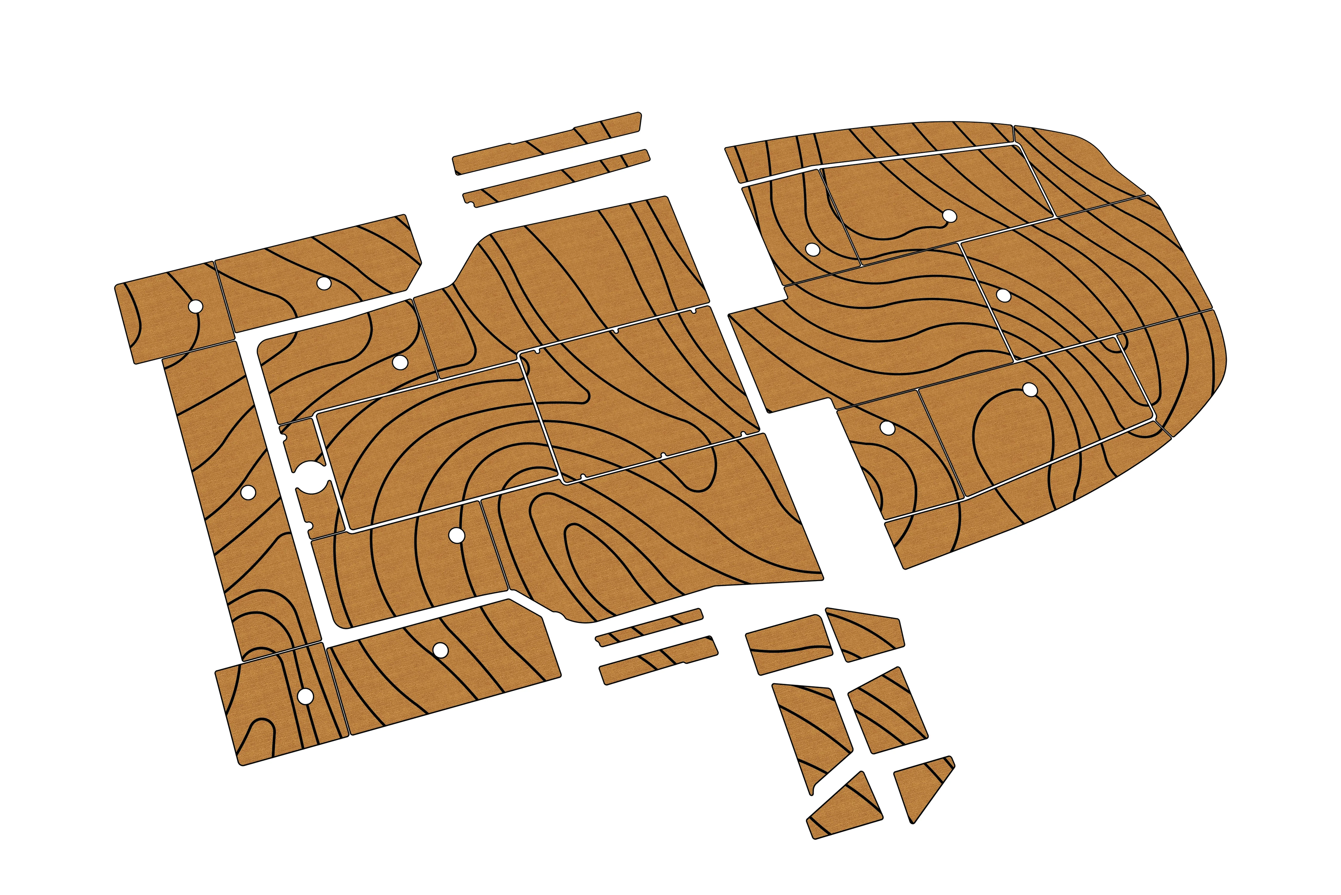 For 2015-2018 Ranger Z 520C Intracoastal 1/4"6mm EVA foam Non-Slip PVC Teak Decking marine Mat seadek aqua carpet Marine Floor