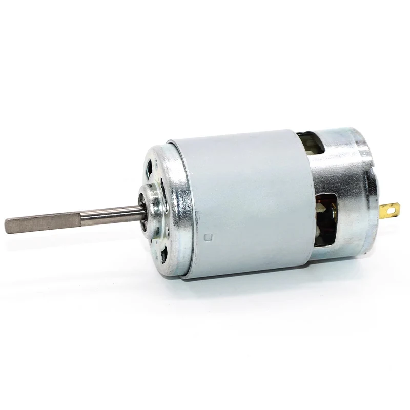 

Carbon Brush 775 Motor Mini 42mm 12V 18V 24V Long Shaft/ D Shaft 6900RPM Low Speed Large Torque Ball Bearing Tools Motor