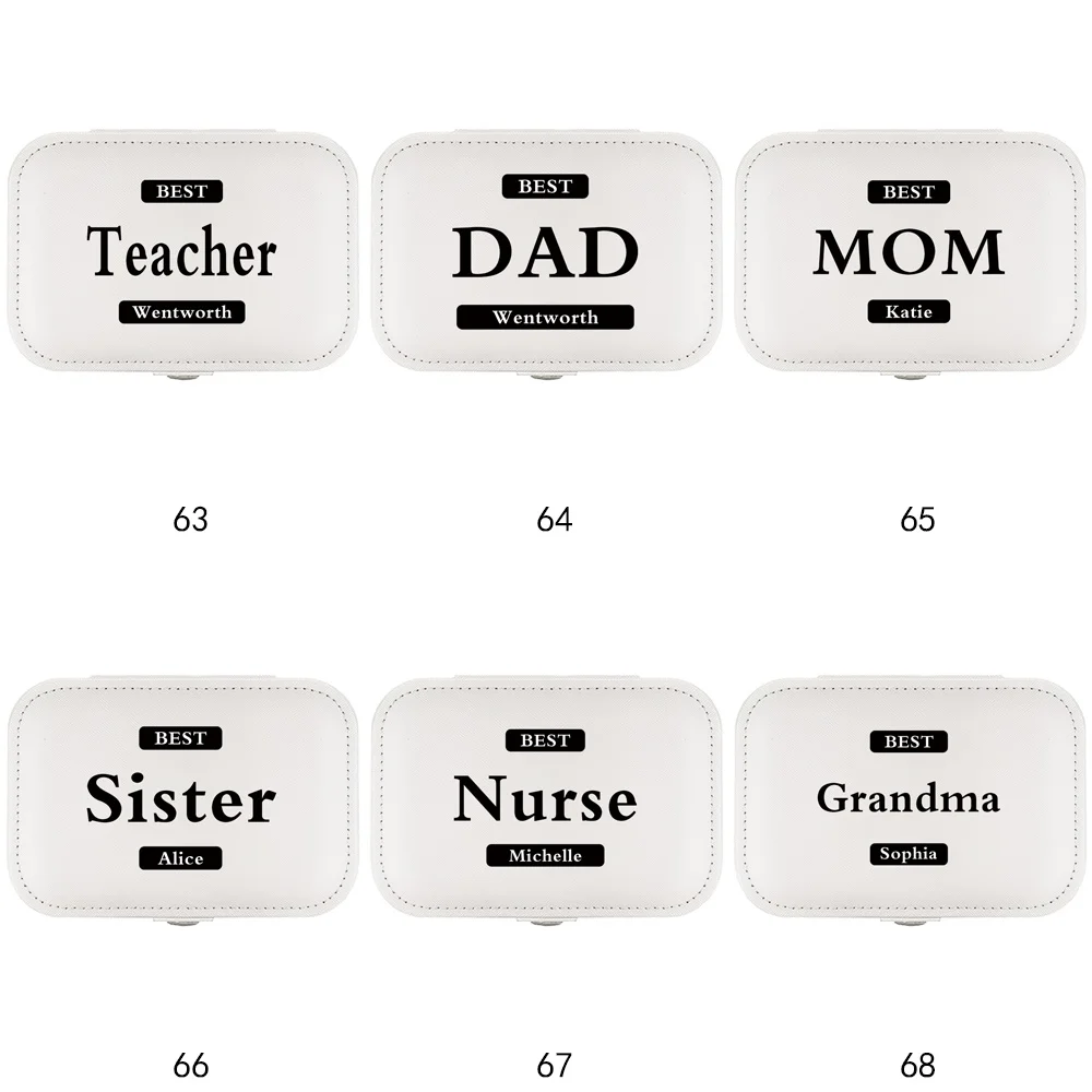 Customized Name Travel Dustproof Double Layer Cosmetic Bag Large Size Jewelry Case Boxes Portable Jewelry Organizer Display