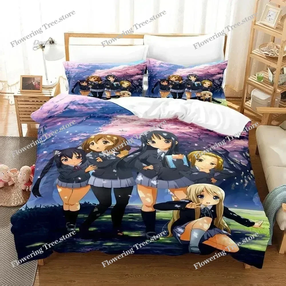 

Kawaii K-ON! Bedding Set Single Twin Full Queen King Size Bed Set Adult Kid Bedroom Duvetcover Sets 3D Print Anime Bed Sheet Set