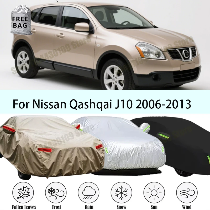 

For Nissan Qashqai J10 2006-2013 Outdoor Protection Covers Snow Sunshade Waterproof Dustproof Exterior UV Car Accessories