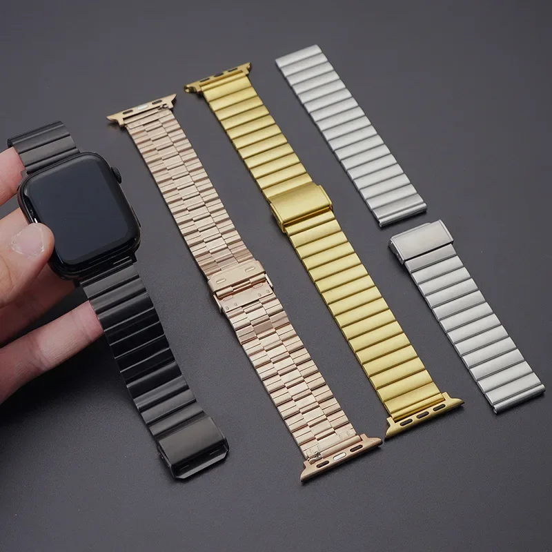 Stainless Steel Strap for Apple Watch Band 10 9 8 7 49mm 45mm 44mm 46mm 42mm Metal Wristband Bracelet for IWatch Ultra 2 6 SE 5