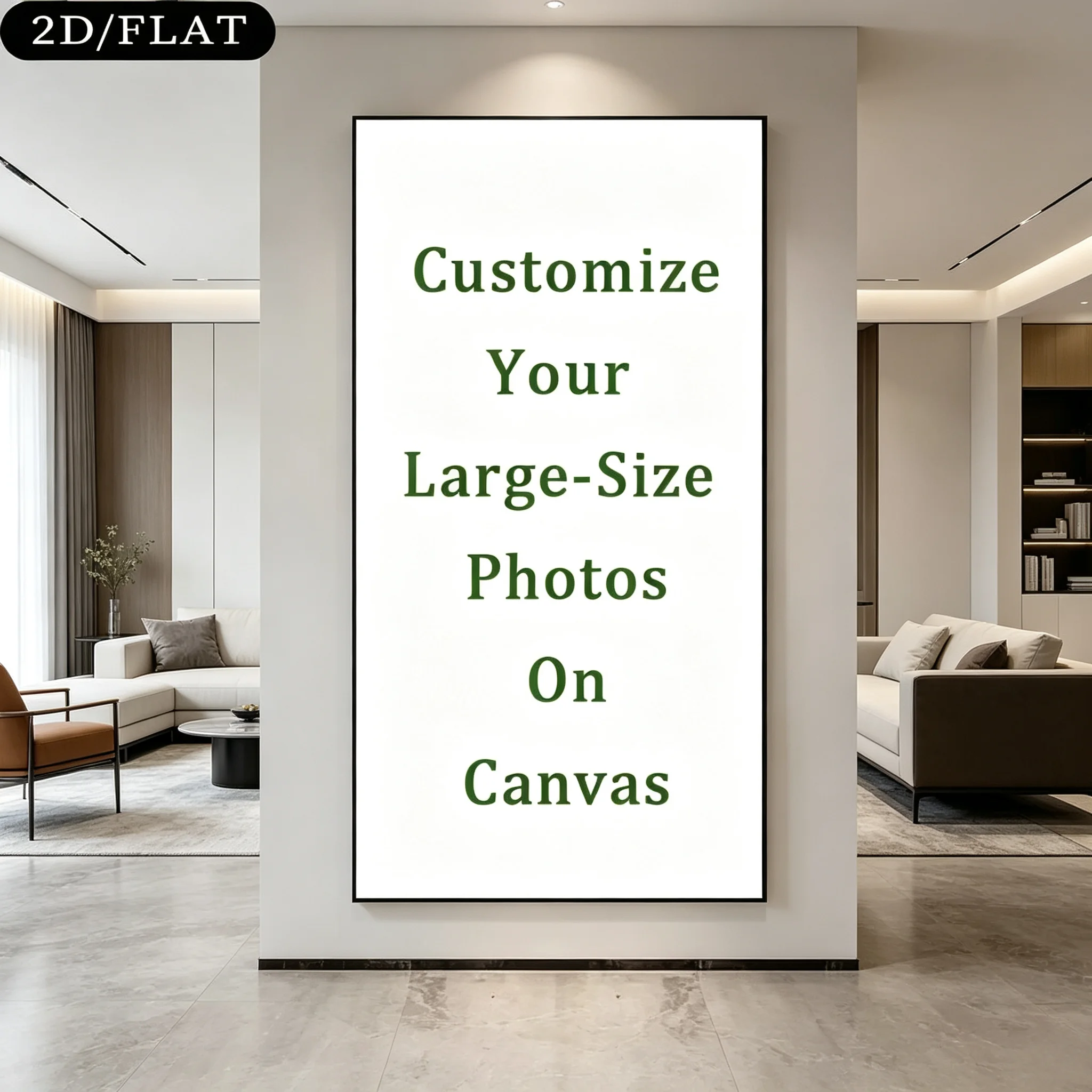 Large Vertically Personalized Photo Poster Custom Canvas Printing for Family Life Pets Scenery Weddings Birthdays Home Decor
