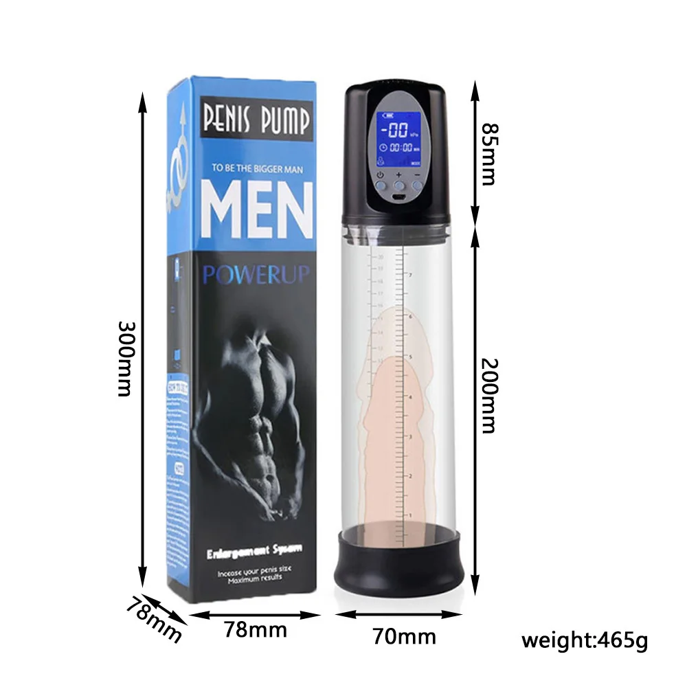 Penis Pump For Enlargement Electric Vacuum Pump with 7 Suction Levels Waterproof Sex Toy Masturbators For Men