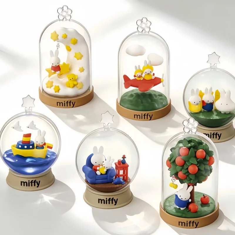 

New Re-ment Miffy Terrarium Series Blind Box In Stock Anime Character Model Collection Desktop Decoration Holiday Toy Gift