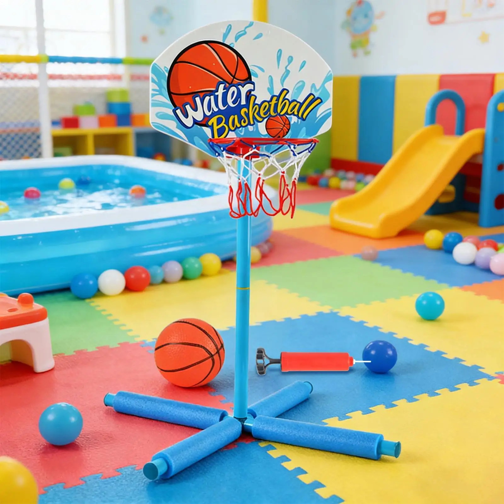 

Swimming Pool Basketball Hoop Summer Water Play Game Floating Pool Toys For Sports Backyard Indoor Outdoor Poolside Party Family