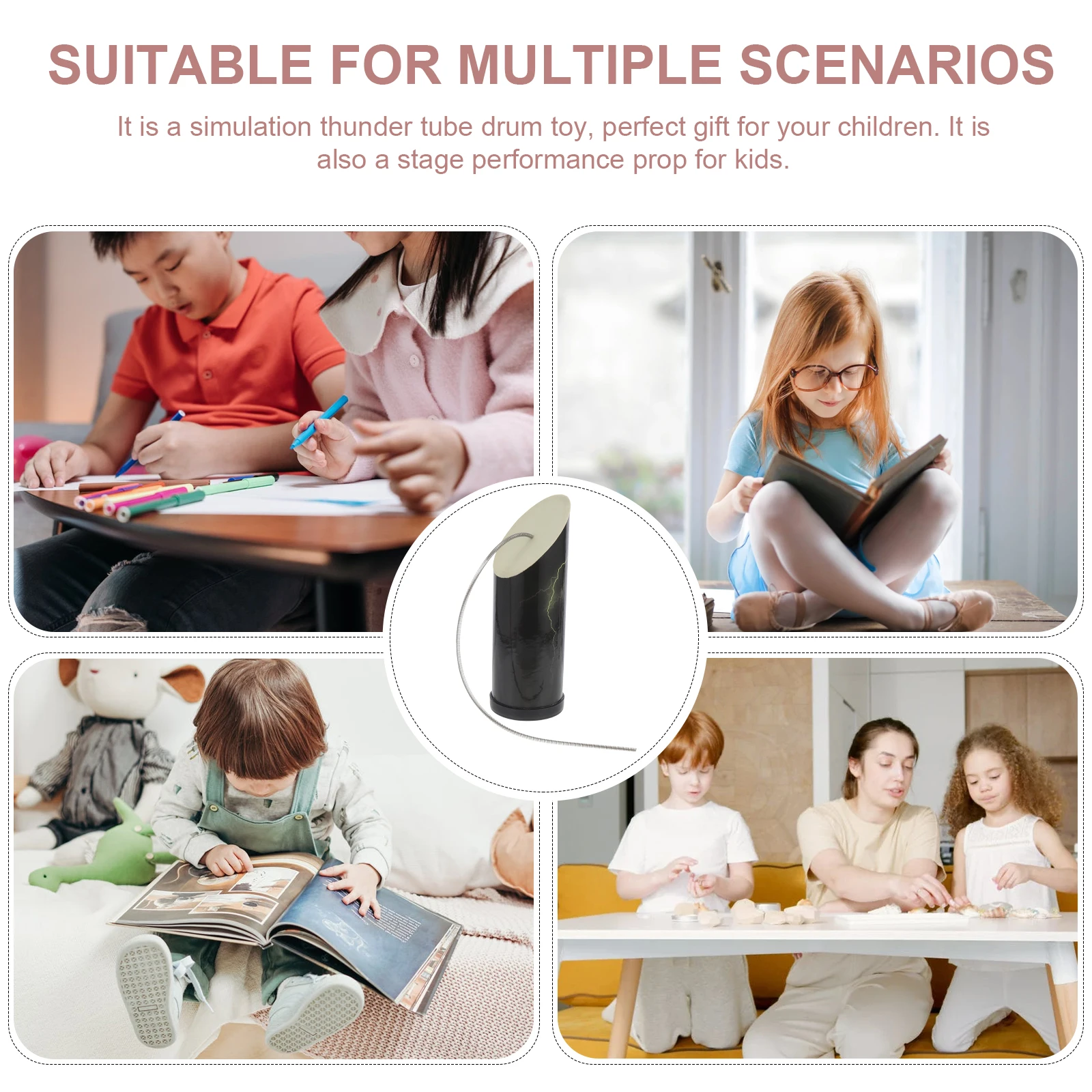 Spring Drum Kids Musical Percussion Instrument Early Musical Educational Maker Sound Simulation Plaything