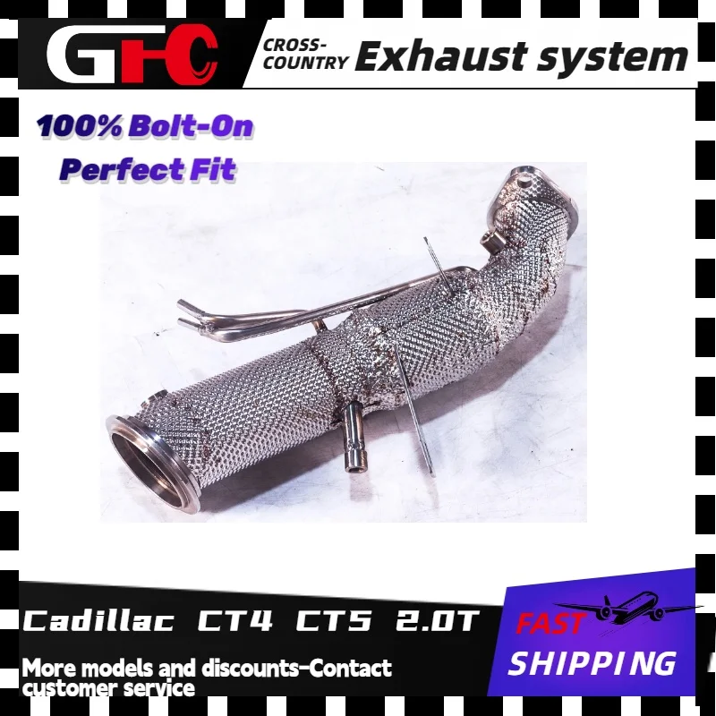 

catted downpipe,200 cell catalytic pipe High-performance suitable for 2019 to 2021 Cadillac CT4 CT5 2.0T
